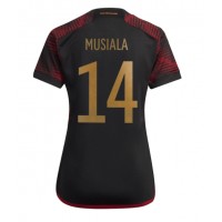 Maglie da calcio Germania Jamal Musiala #14 Seconda Maglia Femminile Mondiali 2022 Manica Corta